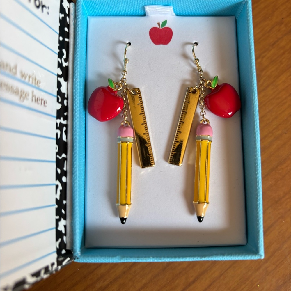 NWOT Back to School earrings